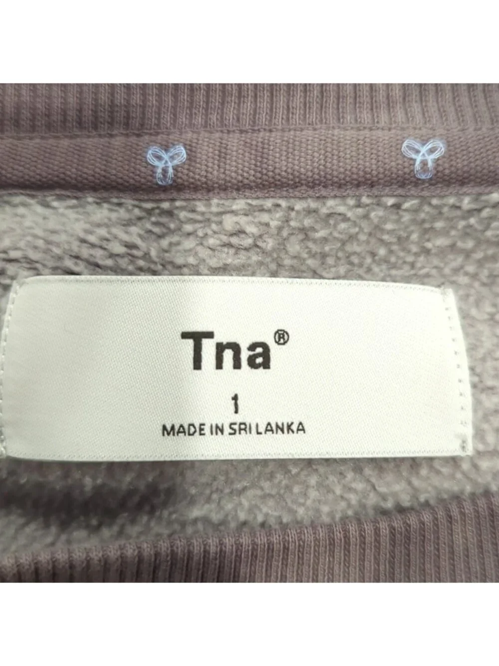 Aritzia TNA Oversized Crewneck tie dye purple sweatshirt
